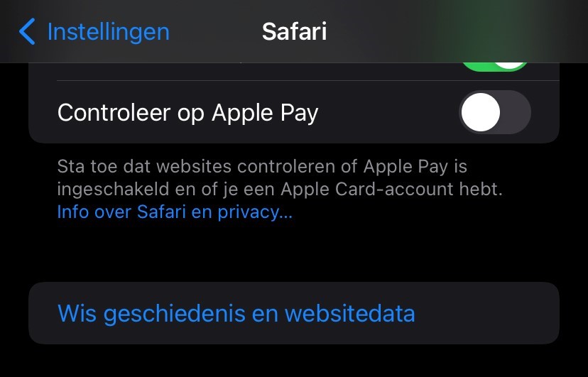 De cache in Safari verwijderen op een iPhone